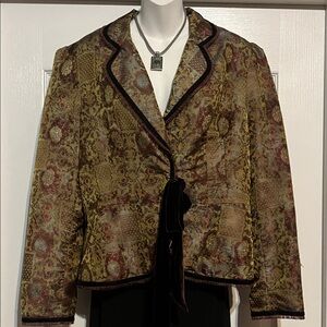 Elegant Brocade Women's Jacket Size 14